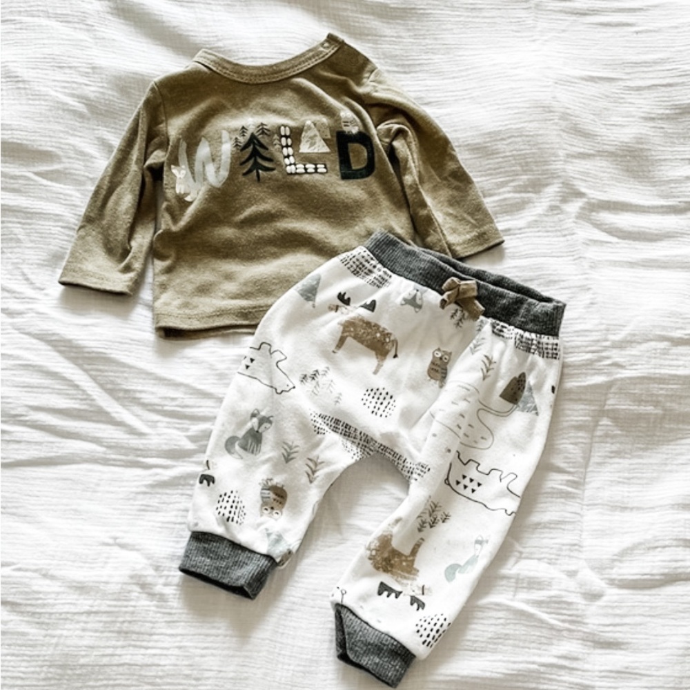Forest Animals 2 Piece Set | Rene Rofe Baby | 3-6 Months